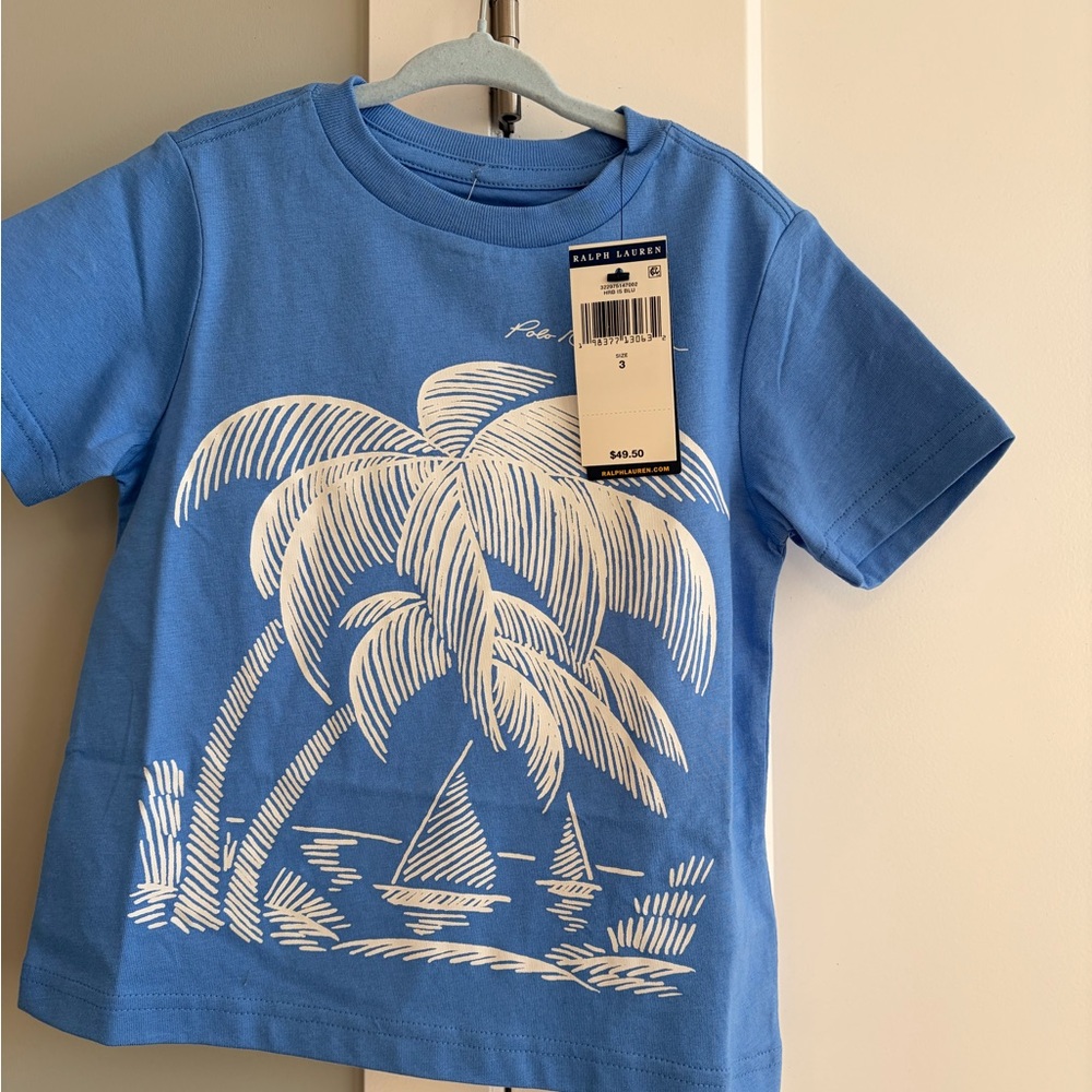 Polo Ralph Lauren Beach Print Cotton Jersey Tee size 3US - Picture 2 of 4